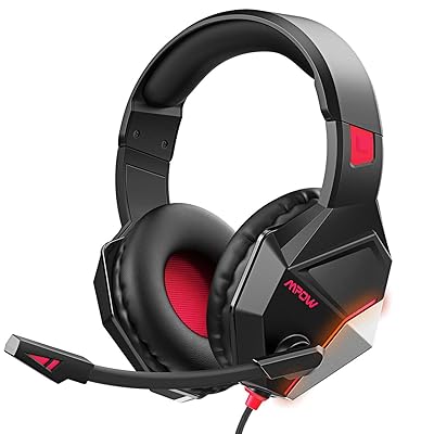 FunBug Wireless Bluetooth RGB Gaming Headphones – Stereo Headset with Noise-Canceling Mic, AUX/Memory Card Support – Wired/Wireless for PC, Mobile, Laptop, PUBG – Black